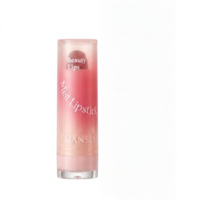 MANSLY Glassy Dewy Crystal Lipstick – 239 Rain-Soaked Pink Peach