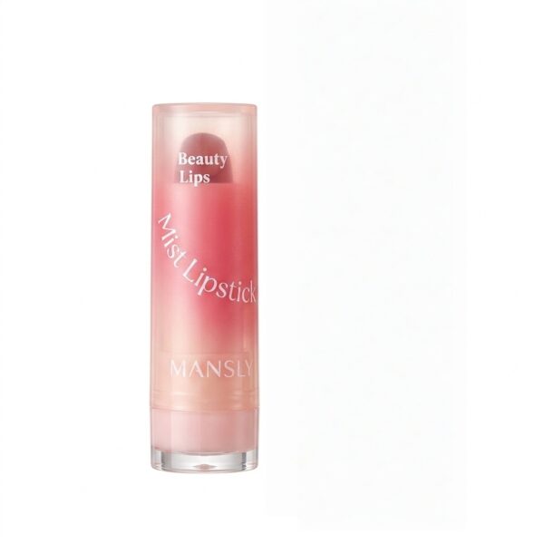 MANSLY Glassy Dewy Crystal Lipstick – 239 Rain-Soaked Pink Peach